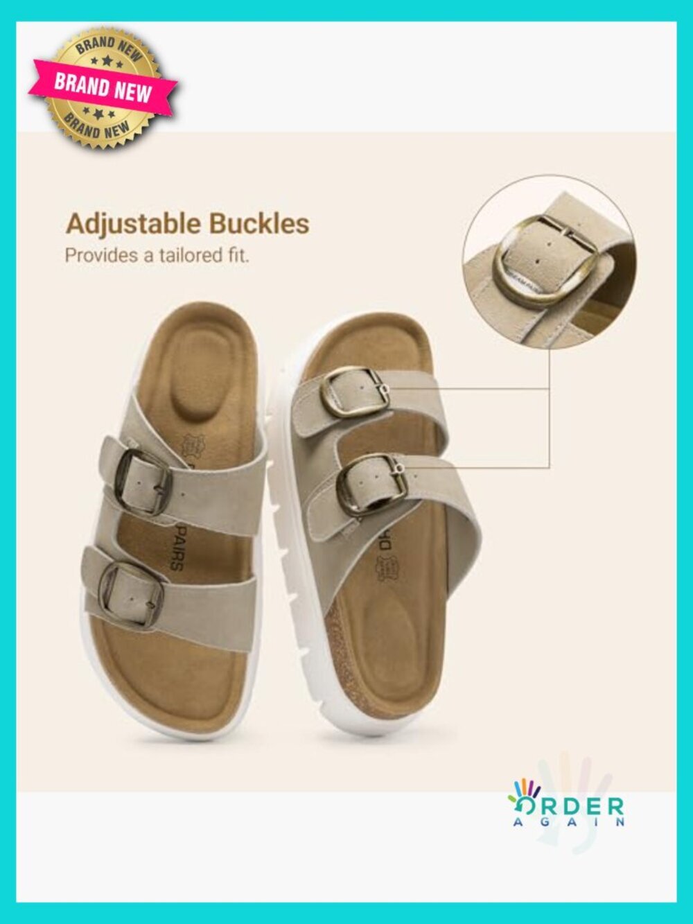 Womens Platform Sandals Wedge Chunky Heel Slip-on Comfort Slides Arch Support - Picture 6 of 7